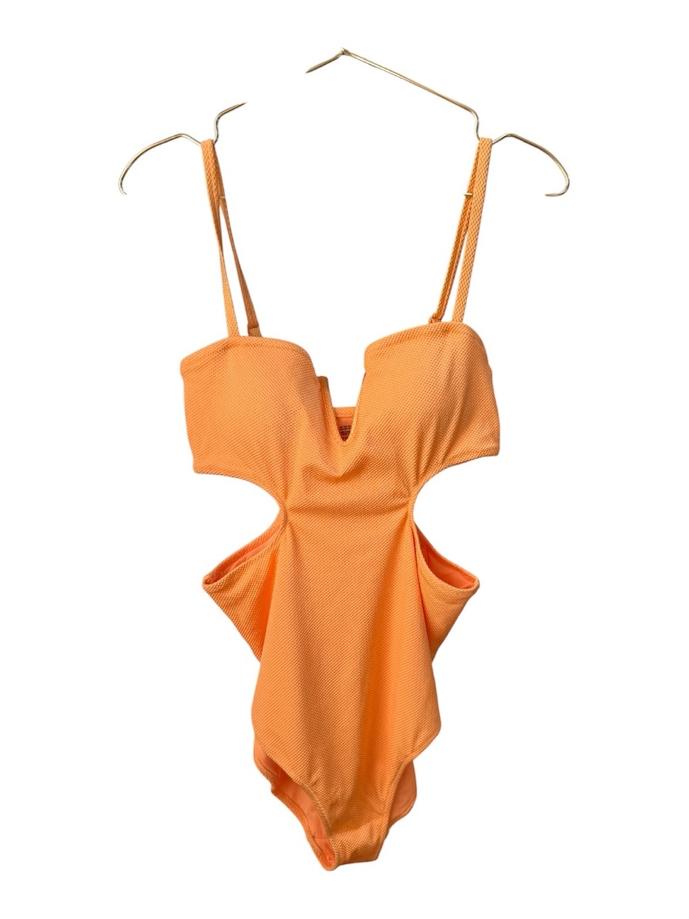 Aerie Size Large Orange Cutout One-Piece Swimsuit. Brand New With Tags.